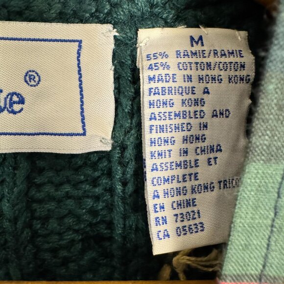 Vintage 90s Cottagecore Knit Vest Green Embroidered Sweater Vest Woodland - Picture 4 of 10